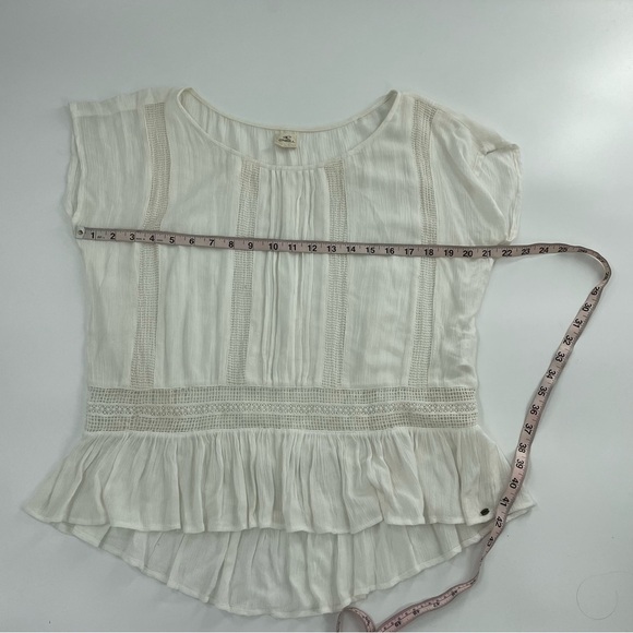 O’Neill‎ White and Lace Gauze Cotton Lucas Top - Picture 7 of 11